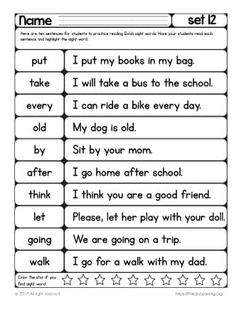 I am learning to read Worksheet - Twisty Noodle