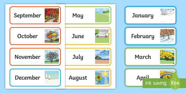 learning months of the year