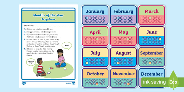 learning months of the year