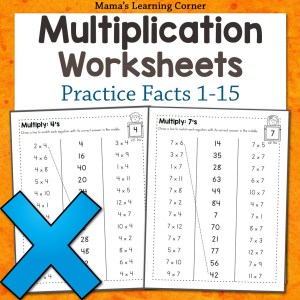 Multiplication Worksheets: Numbers 1 through 12 - Mamas Learning ...