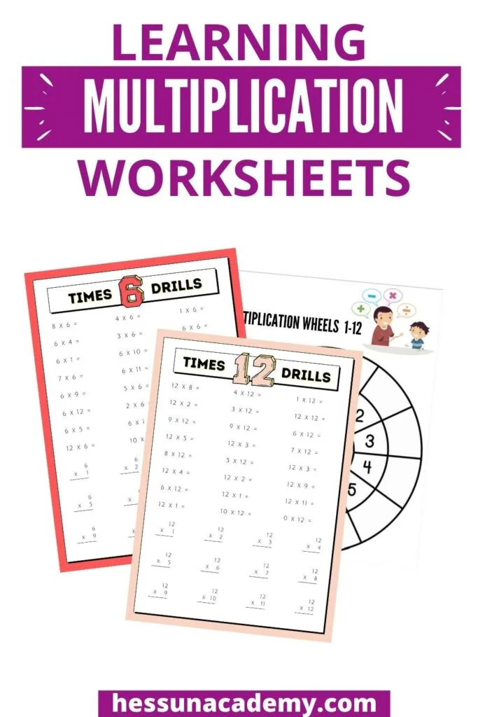 Learning Multiplication Worksheets - Hess UnAcademy