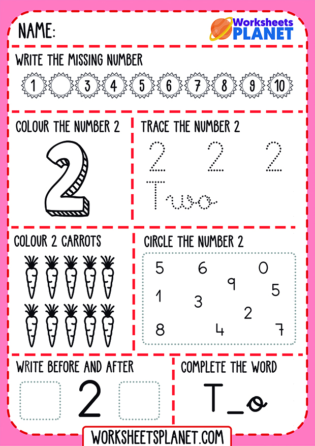 Learning Numbers Worksheets (0 to 10) PRINTABLES