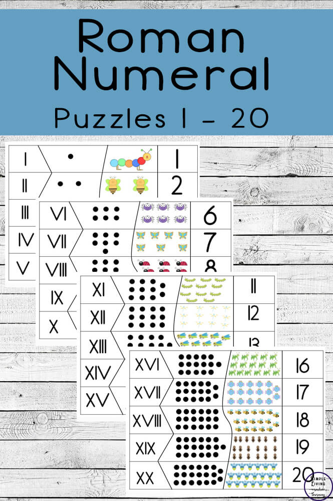 Roman Numeral Puzzles - Simple Living. Creative Learning