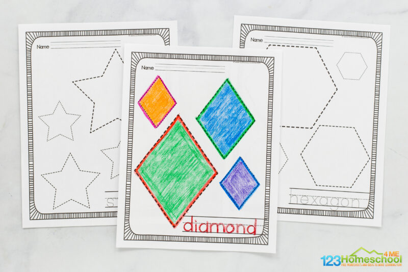 ???? FREE Printable Shapes for Kids Worksheets