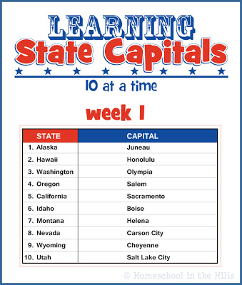 learning states and capitals worksheet