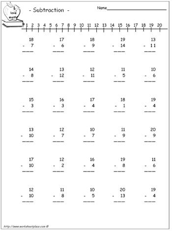 Subtraction Worksheet 4 Worksheets