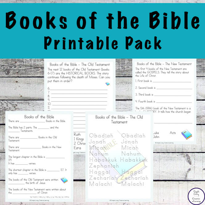 learning the books of the bible worksheet