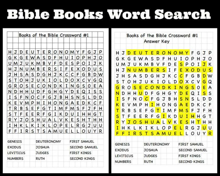 learning the books of the bible worksheet