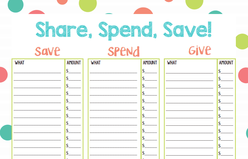 learning to budget money worksheet