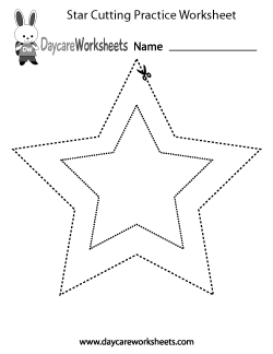 Preschool Scissors Practice Worksheets