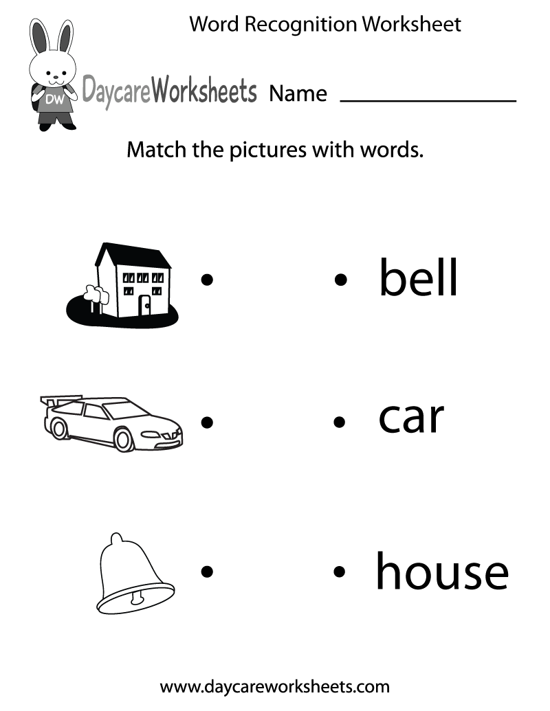 learning to read free worksheet