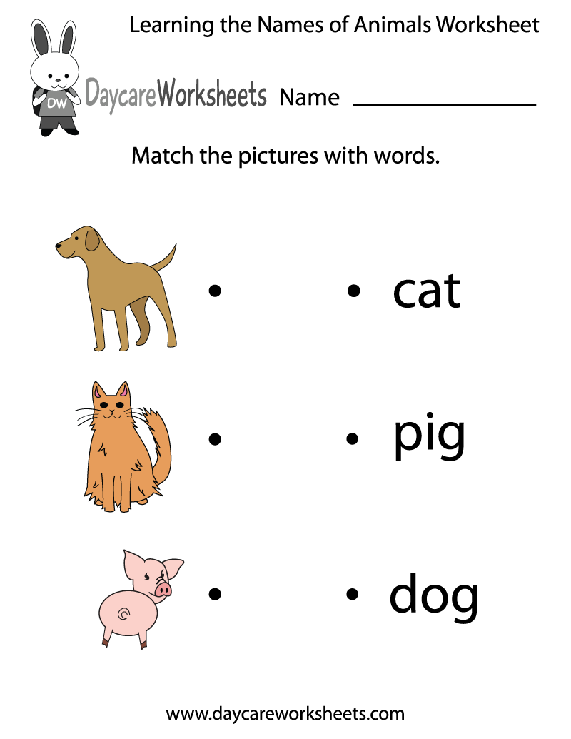 learning to read free worksheet