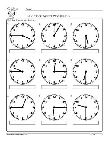 learning to tell time worksheet