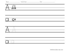 Letter worksheets for tracing and writing