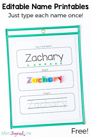 learning to write my name worksheet