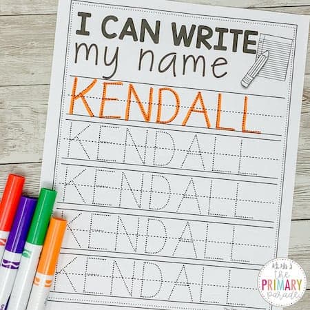 learning to write my name worksheet