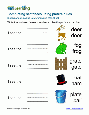 Free Preschool &  Kindergarten Worksheets | Worsheets library