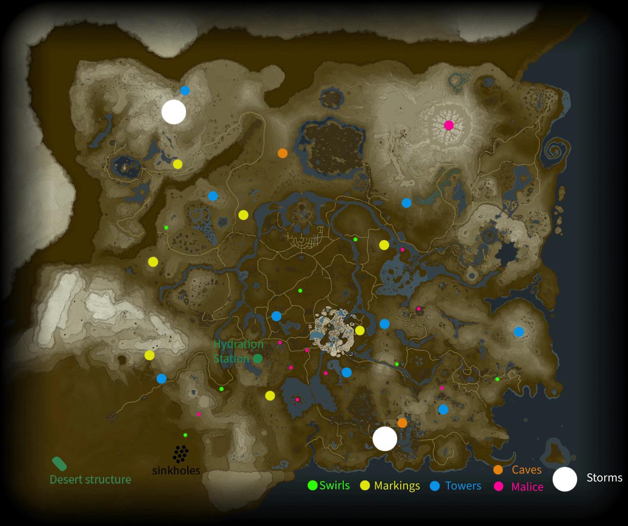 legend of zelda cave map