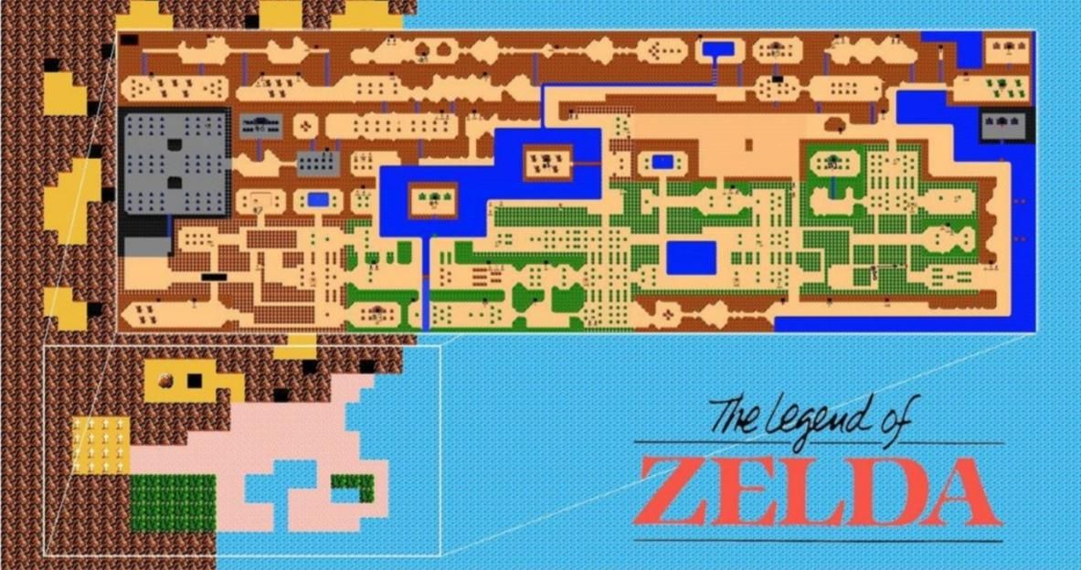 legend of zelda hyrule map nes
