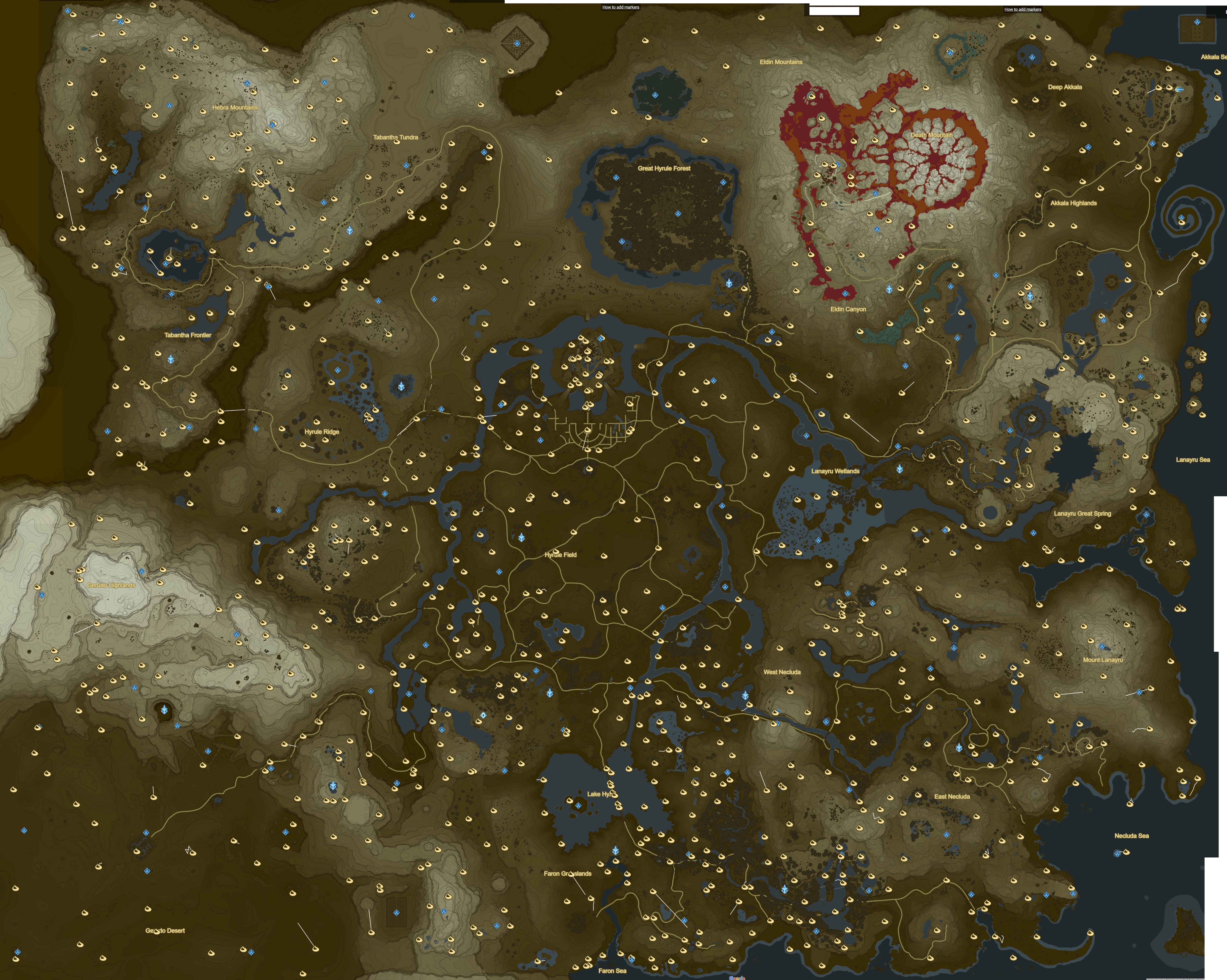 legend of zelda korok map