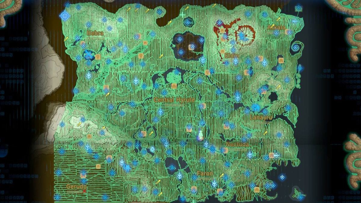 legend of zelda korok map