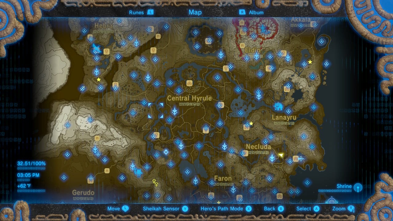 legend of zelda map and cheats