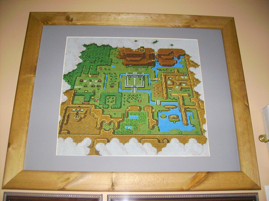 legend of zelda map cross stitch