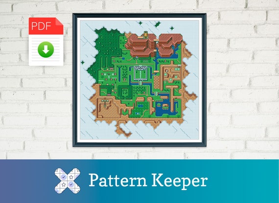 legend of zelda map cross stitch