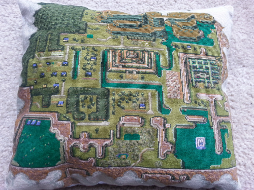 legend of zelda map cross stitch