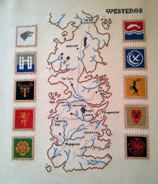 legend of zelda map cross stitch