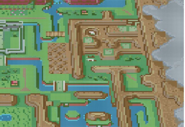 legend of zelda map cross stitch