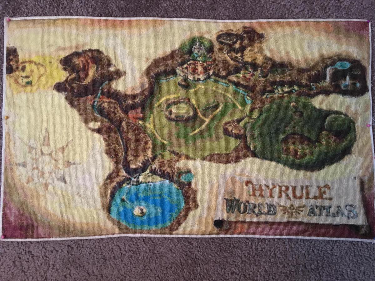 legend of zelda map cross stitch