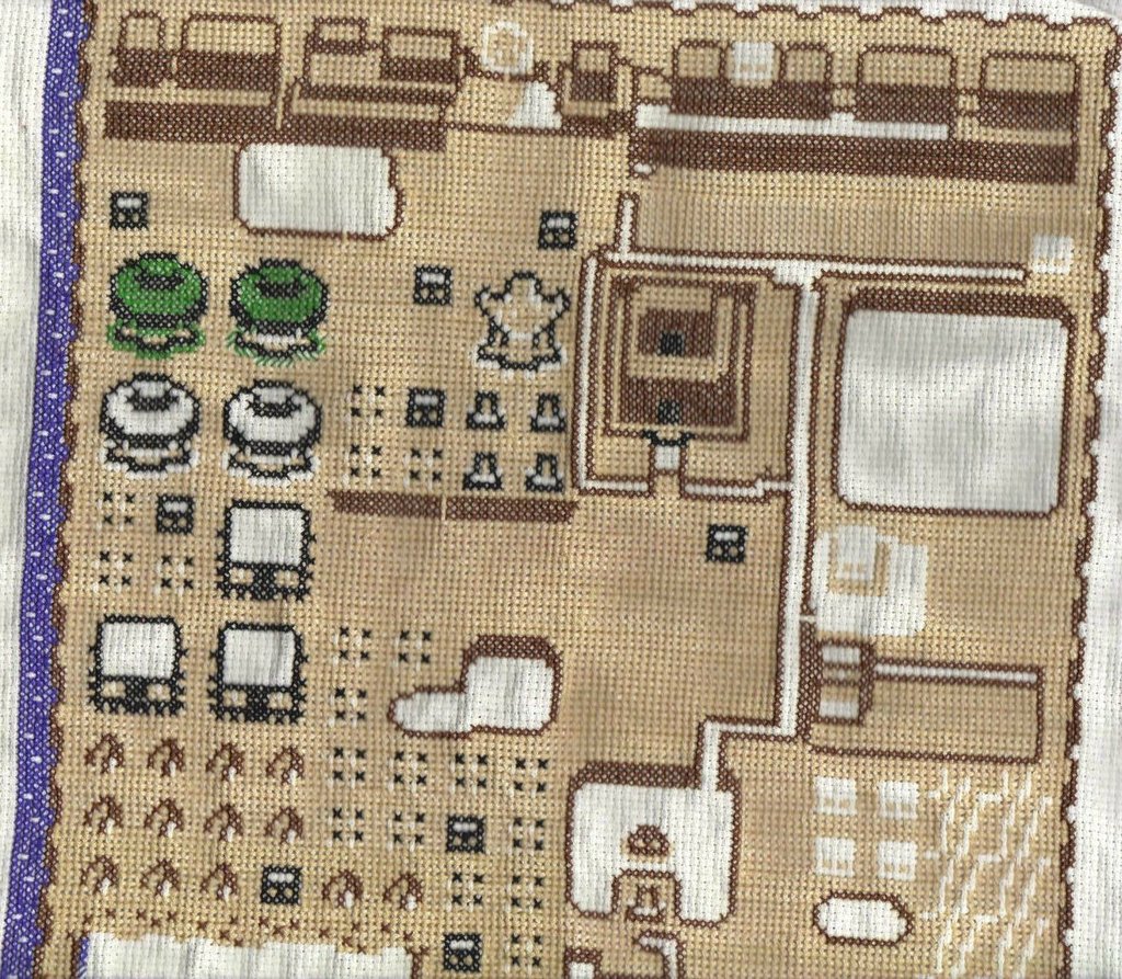 legend of zelda map cross stitch