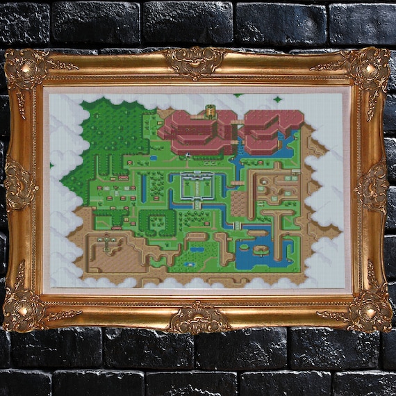 legend of zelda map cross stitch