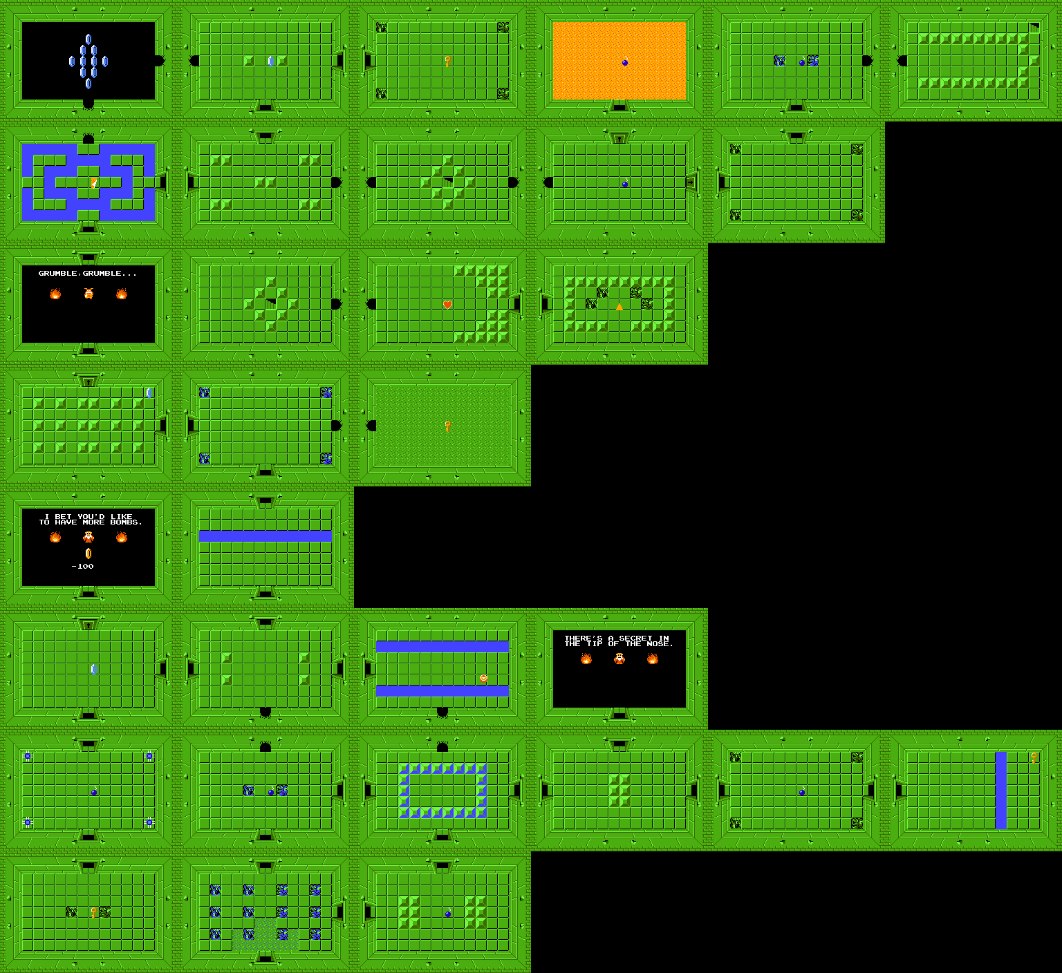 legend of zelda map dungeon 9