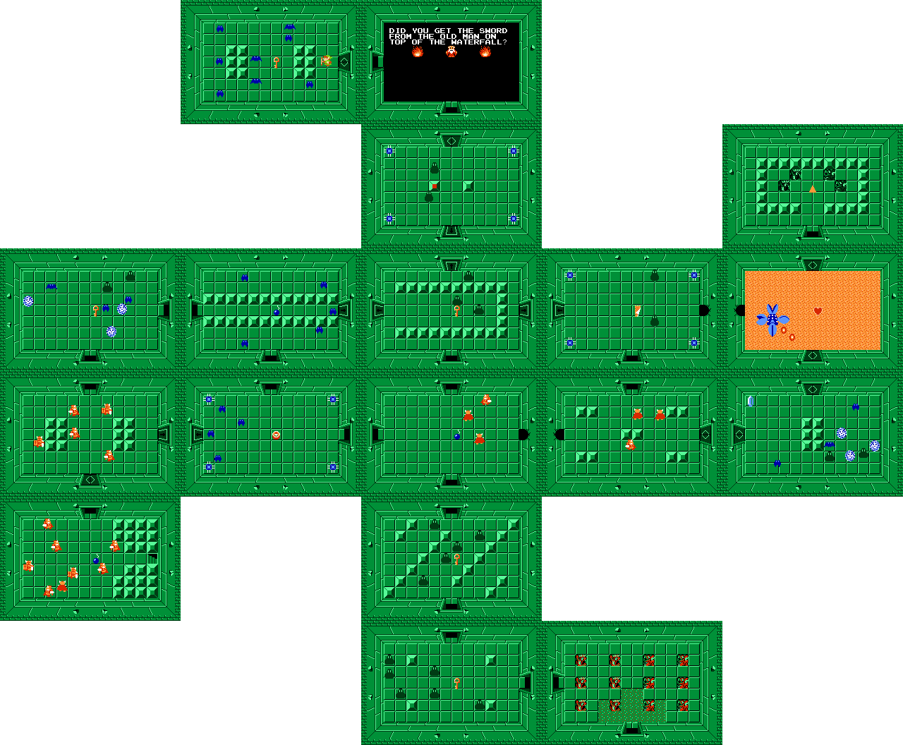 legend of zelda map dungeon 9