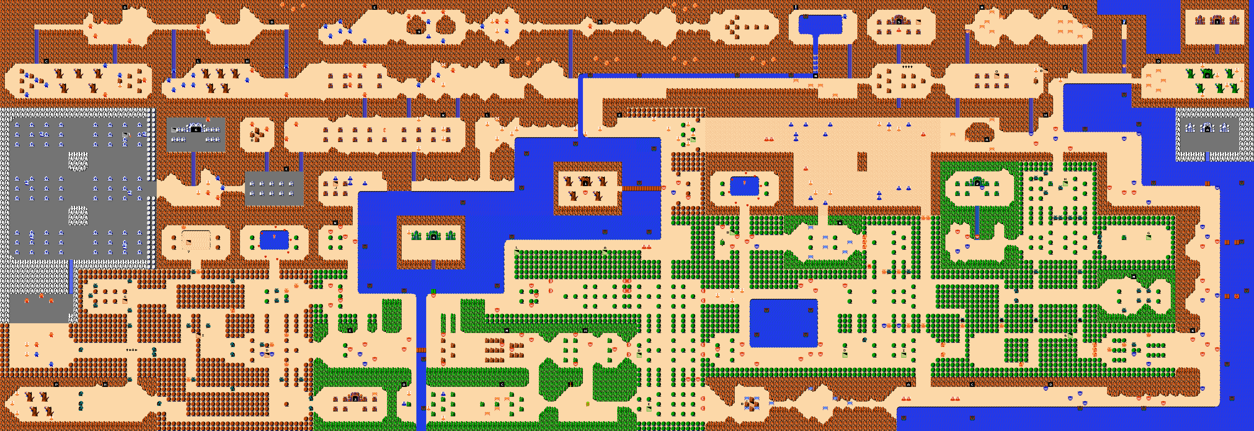legend of zelda map dungeons