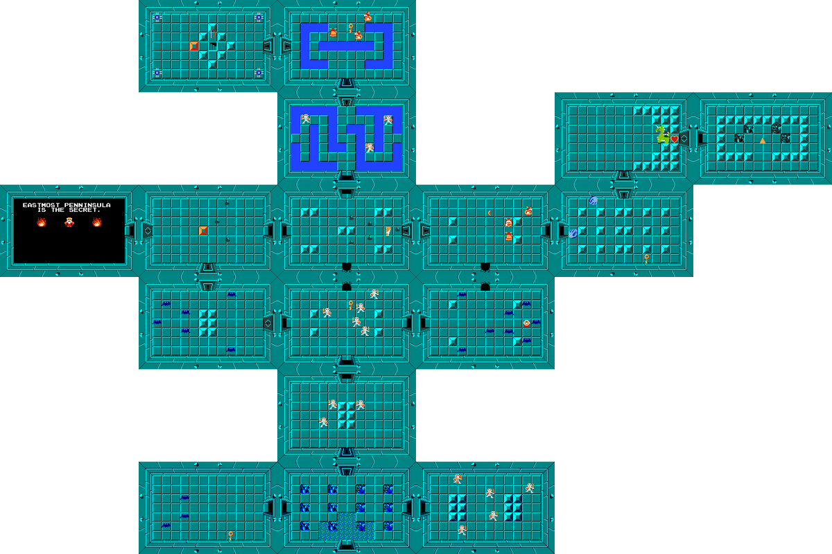 The way the dungeon maps from the original Legend of Zelda fit ...