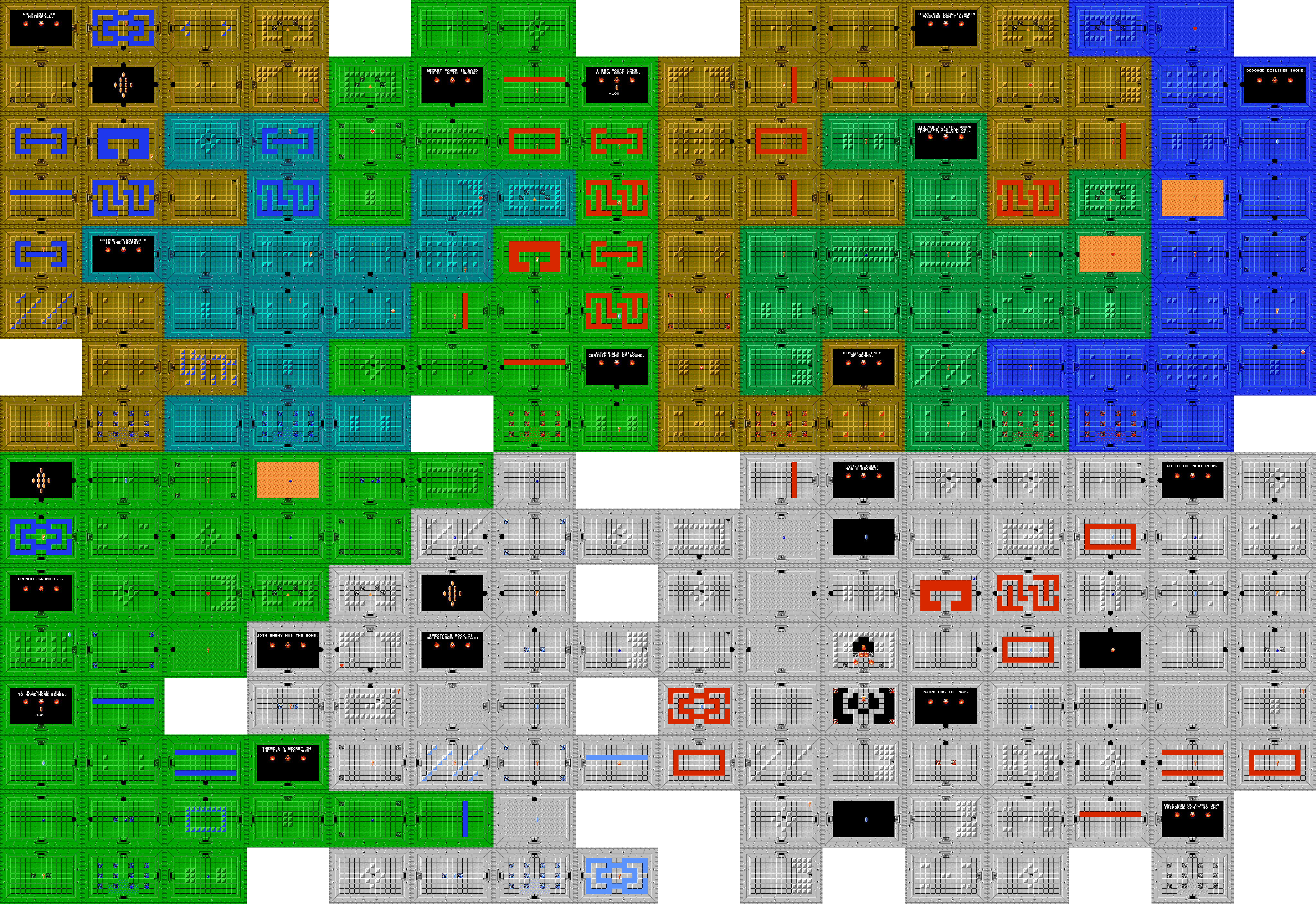 legend of zelda map guide