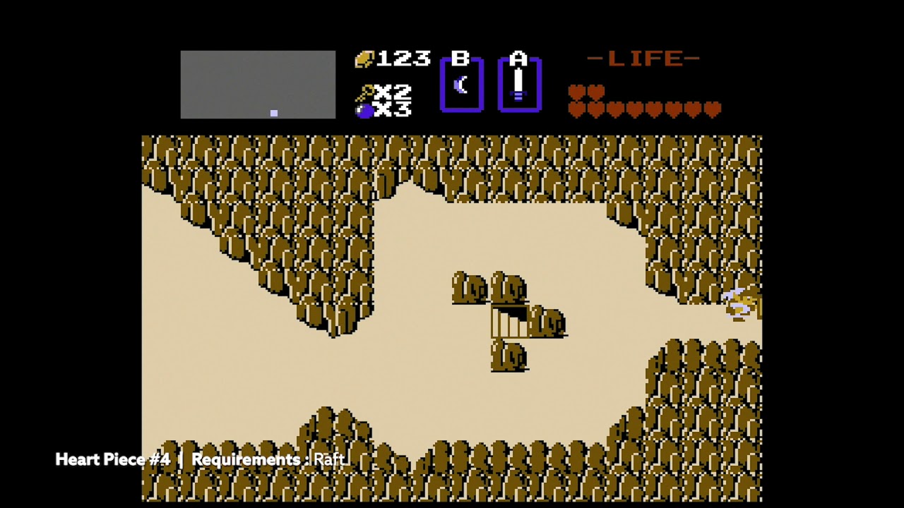 legend of zelda map heart containers