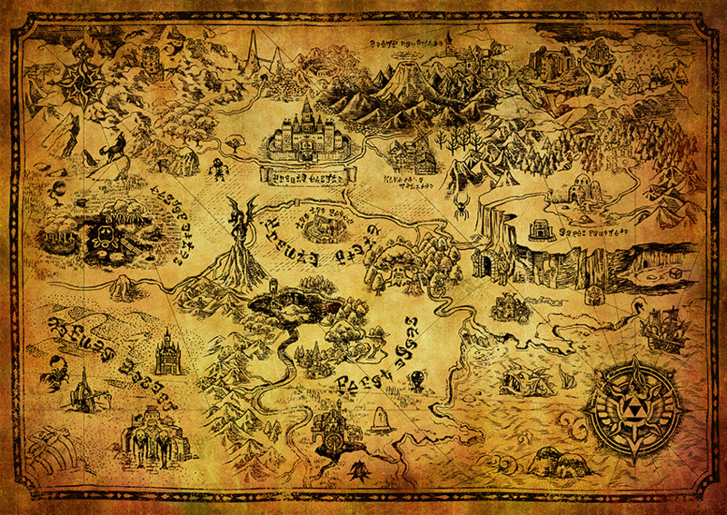 legend of zelda map puzzle