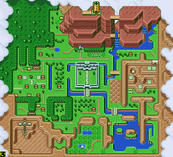 legend of zelda map snes