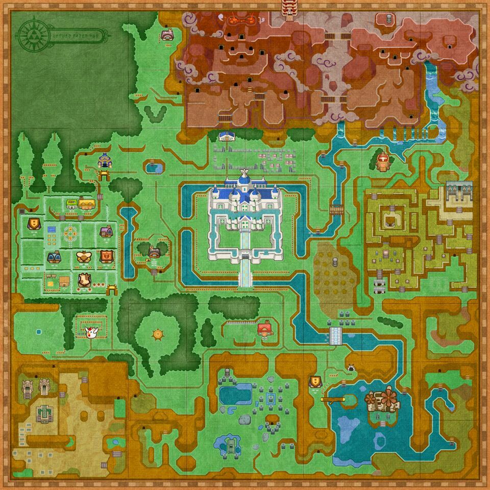 legend of zelda map snes