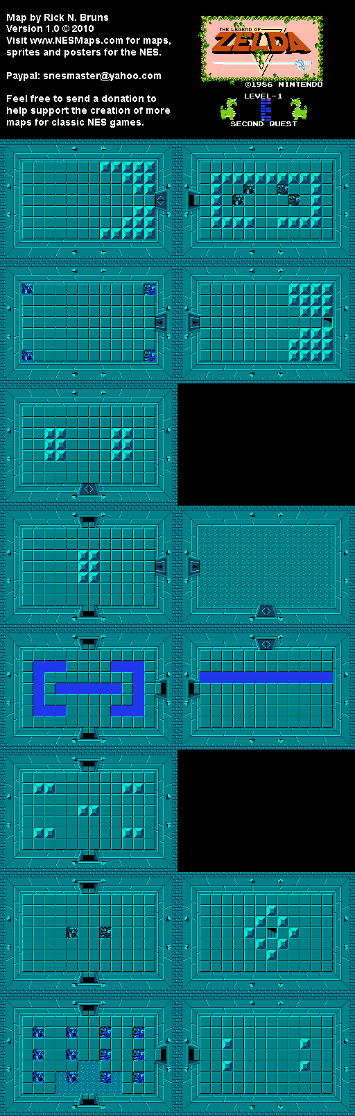 legend of zelda map to level 2