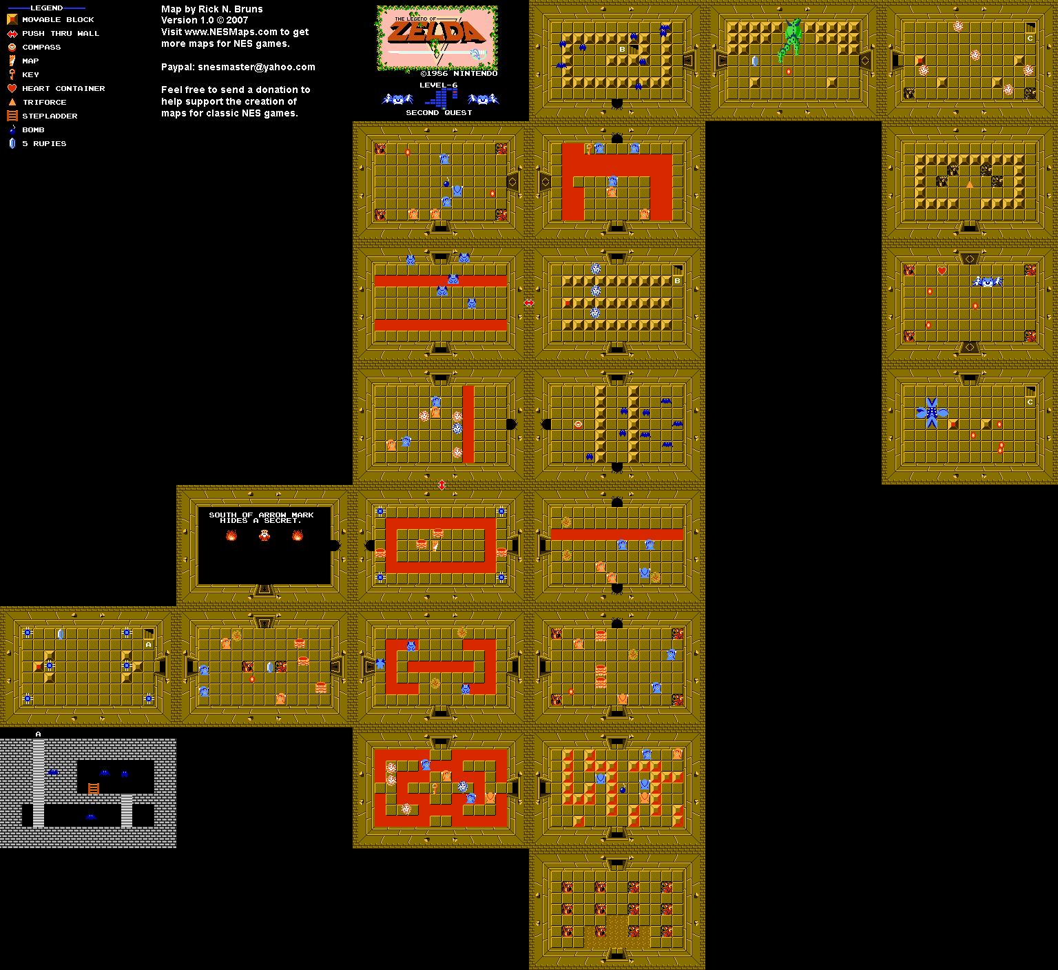 legend of zelda map to level 2