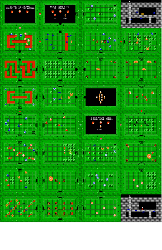 legend of zelda map to level 2