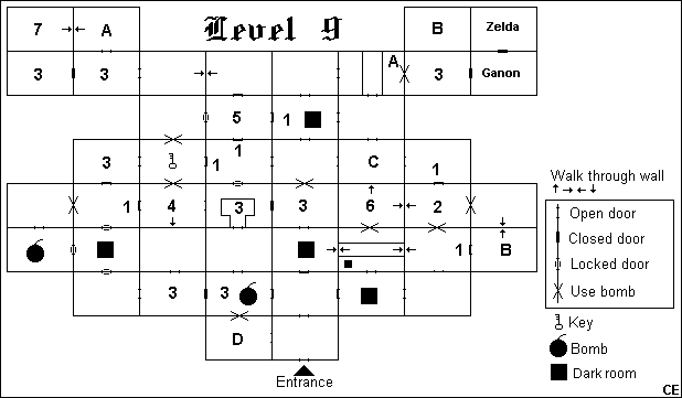 legend of zelda map to level 2
