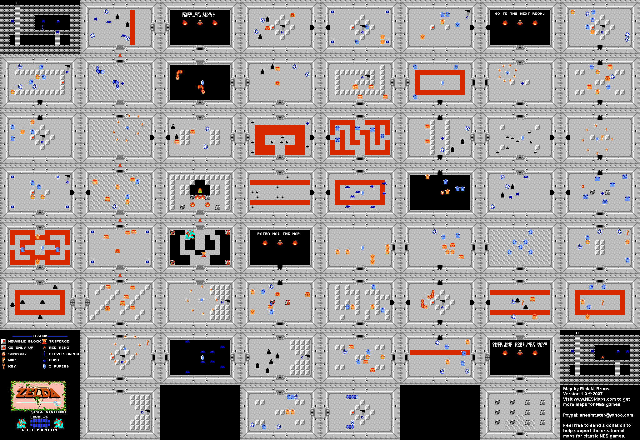 legend of zelda map walkthrough