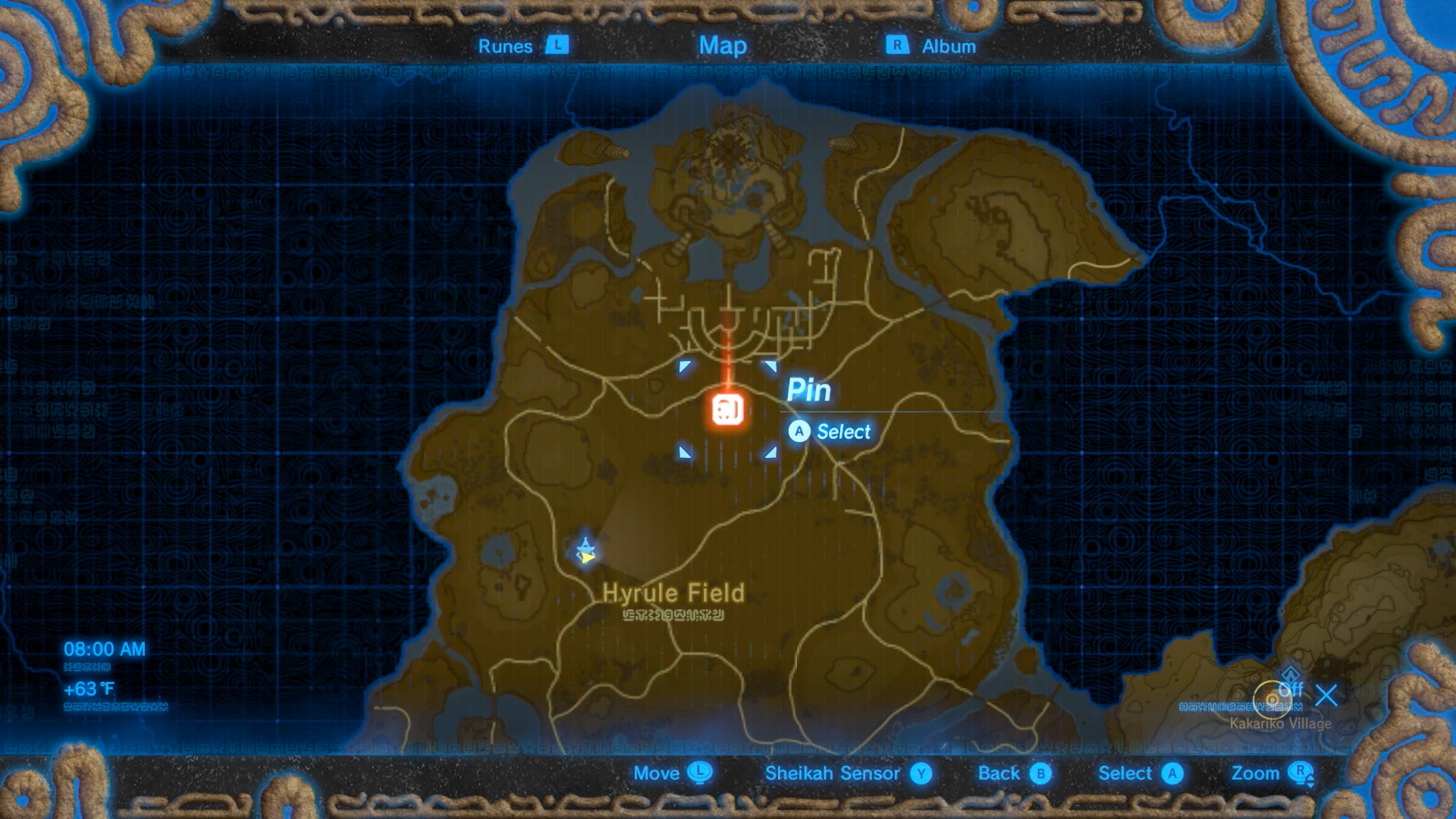 legend of zelda memories map