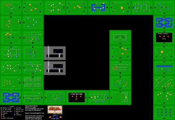 legend of zelda nes map level 2